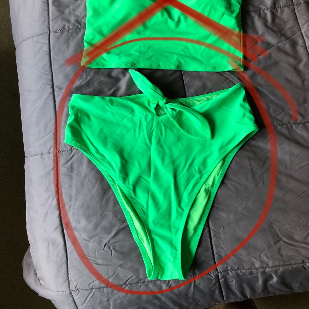 Neon green bikini bottom